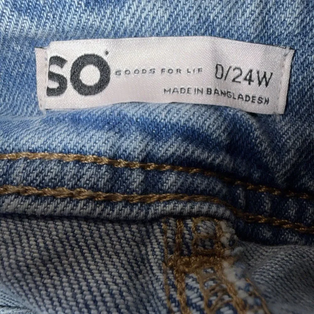 SO‎ Goods For Life Kohls Jean Denim Skirt Size 0/24W